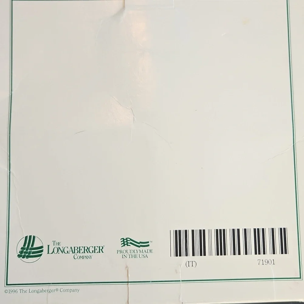 Longaberger Commemorative Pewter Holiday Basket Ornaments Set 1996 In Box